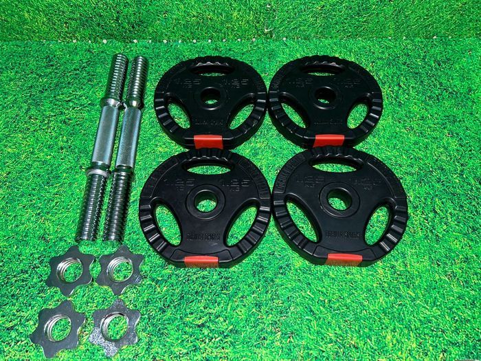 Set gantere discuri cu grip din ciment 10kg 30/31 mm