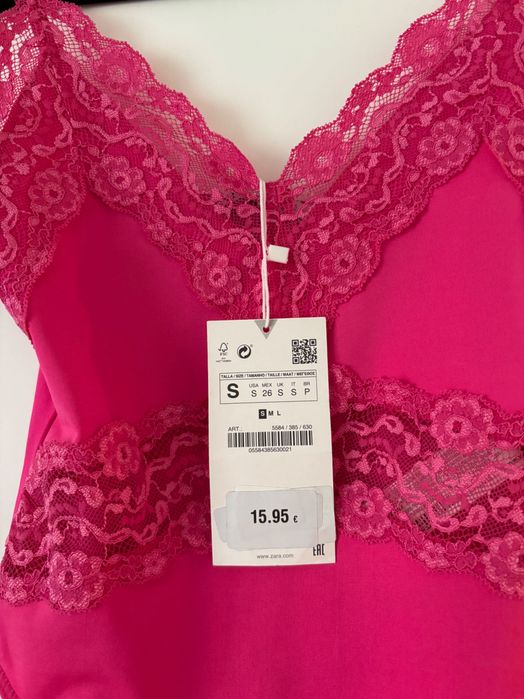 Еластично боди с дантела Zara