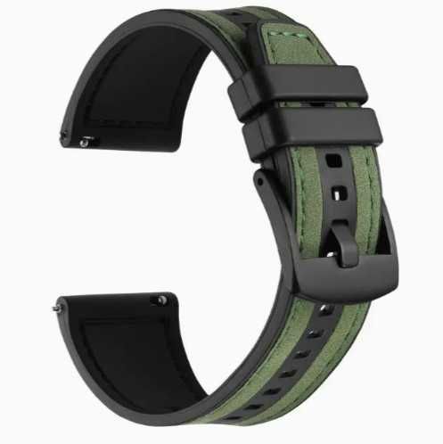 Curea cauciuc+insertie piele Huawei GT,GT2,GT3,GT4,GT5(46mm) 22mm 2025