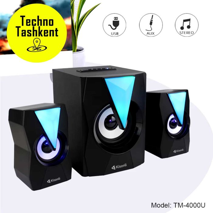 Компьютерные Bluetooth колонки Kisonli TM-4000U (Dostavka Bor)