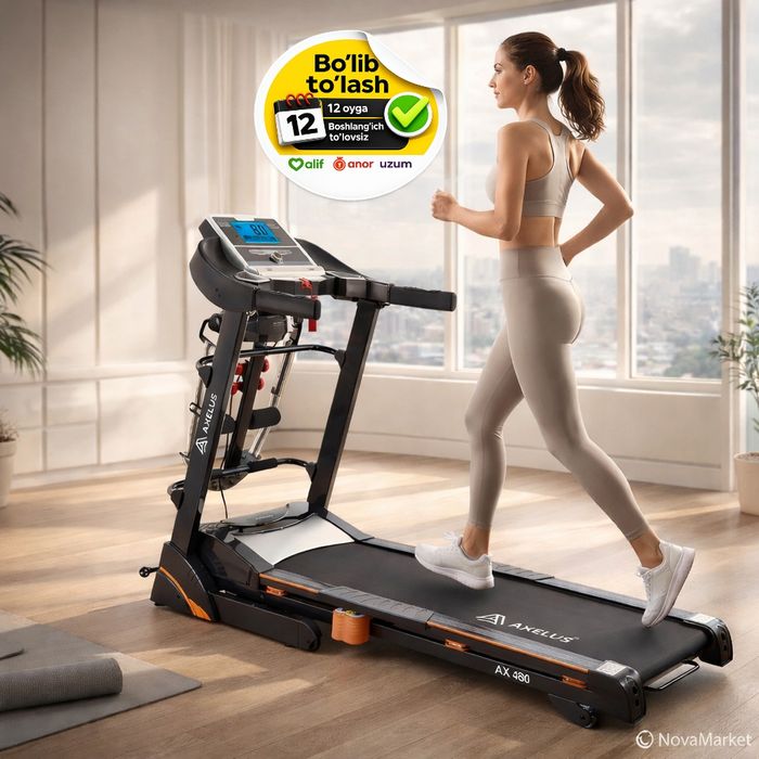 Беговая дорожка Axelus AX480 для дома, 2.0 л.с., до 16 км/ч

• Надёжна