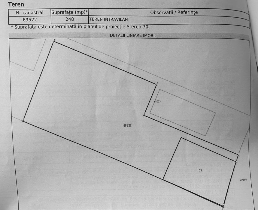 Teren intravilan + Constructie in Onesti str. Garii  250 mp