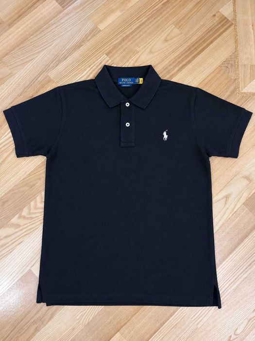 Tricou Polo Ralph Lauren bărbați Custom Slim Fit, bleumarin, bumbac, mărimea M