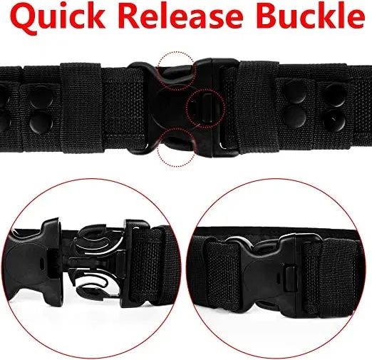Curea Tactică YNNA® Combat, Reglabilă 105-130 cm, Negru – Durabilita
