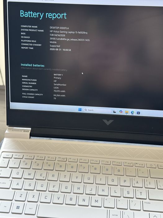 Laptop Gaming HP Victus 15 | Intel i7-13620H | 16GB RAM  DDR5 | RTX 5060 | SSD 512GB | NOU