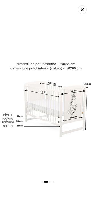 Pătuț bebe din lemn