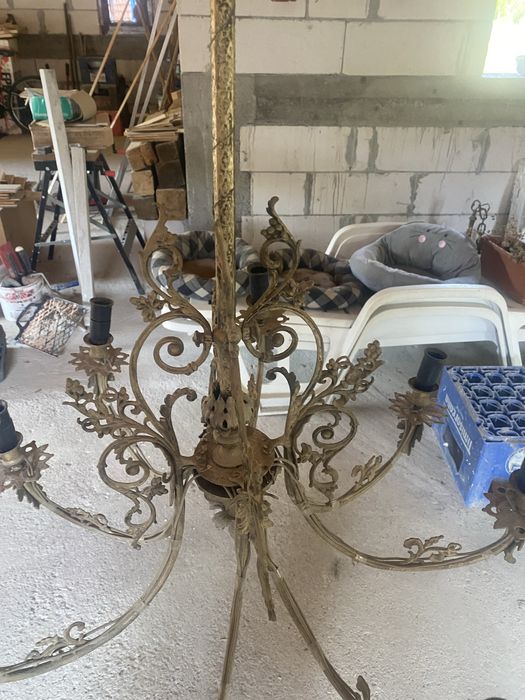 Candelabru rustic din bronz