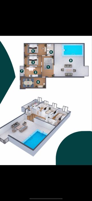 Бассейнли  квартирала  9этажда жойлашган Урганч сити