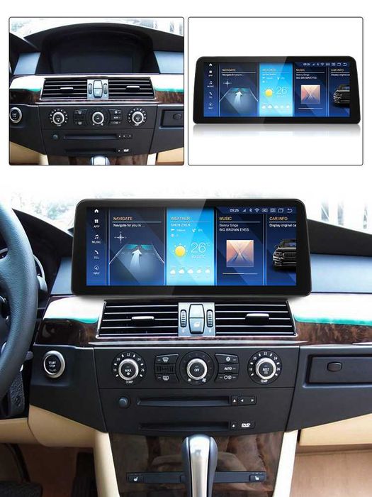 Navigatie Bmw E60 E61 E90 4/8 GB RAM Android 14 Carplay CAMERA MONTAJ