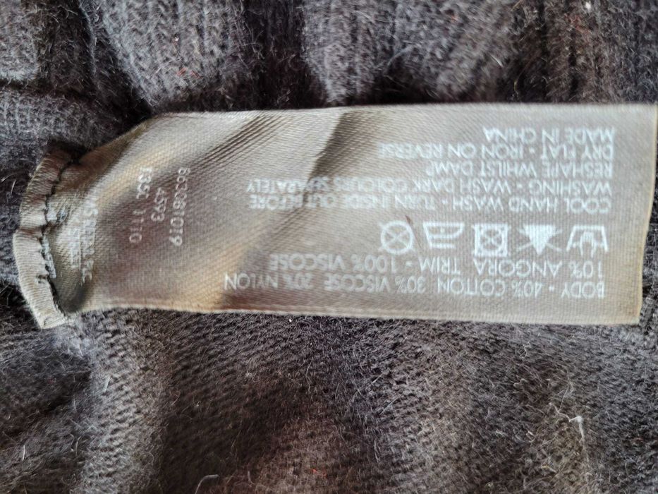 cardigan de lana negru