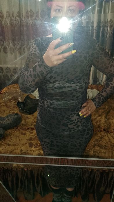 Платье тигровое размер 48