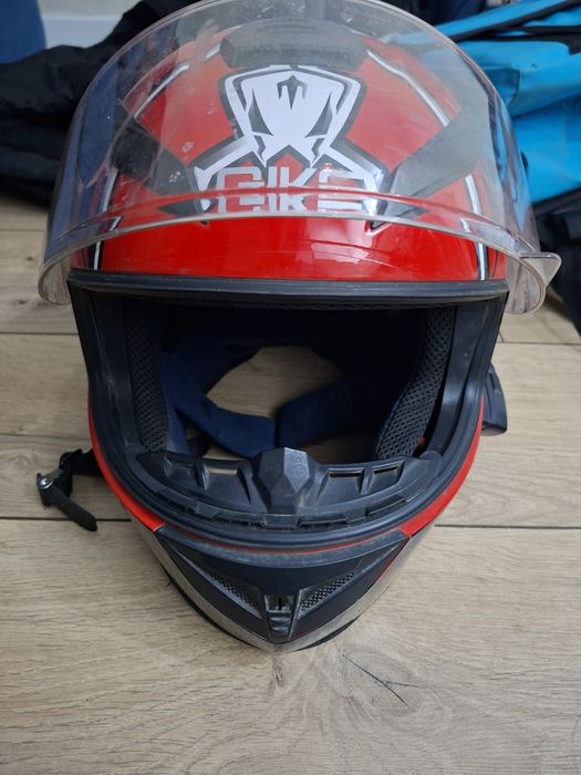 Срочно Мотошлем GIKE с гарнитурой