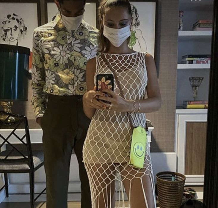 Платье сетка макраме