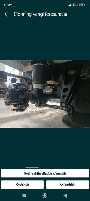 Lentyaga ustanovka qilamiz.