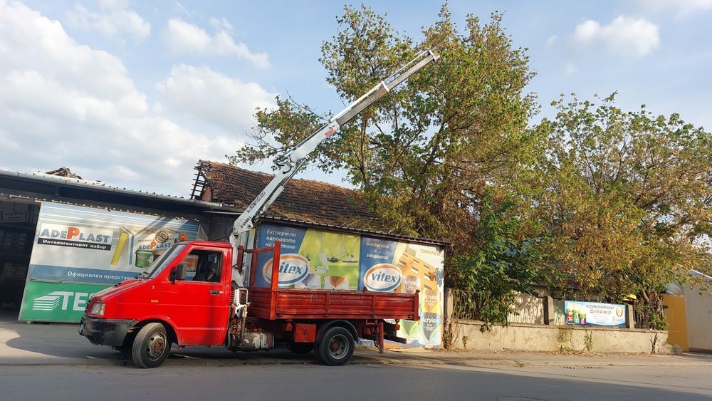 Услуги автовишка вишка самосвал с кран,топлоизолация,рязане на дървета