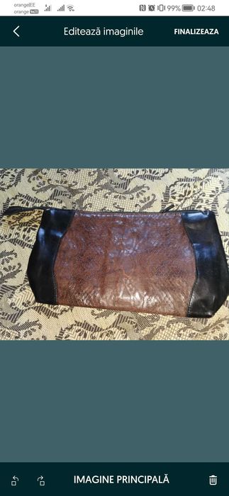 Geanta/ghiozdan din piele naturala Unik, stil gothic, rock