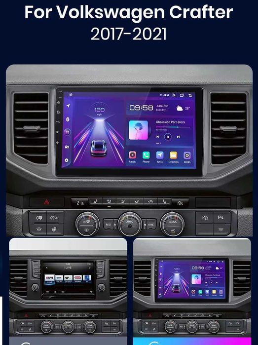Мултимедия за VW Crafter Volkswagen Crafter навигация Android 2DIN VW
