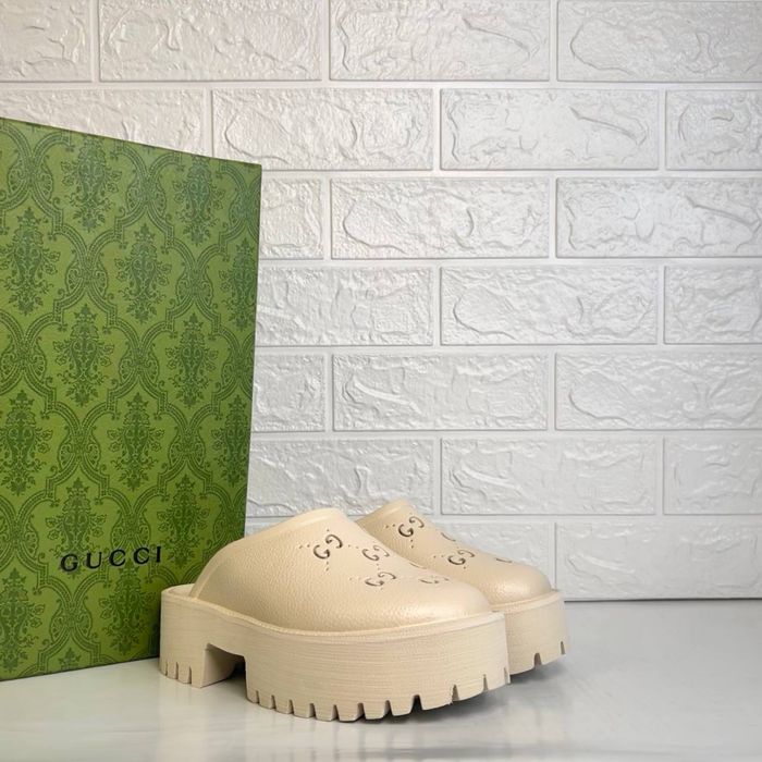 Papuci Gucci Rubber Monogram
