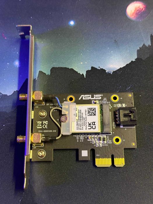 Placa de retea ASUS PCE-AX1800, Wi-Fi 6, PCIe, Bluetooth 5.2