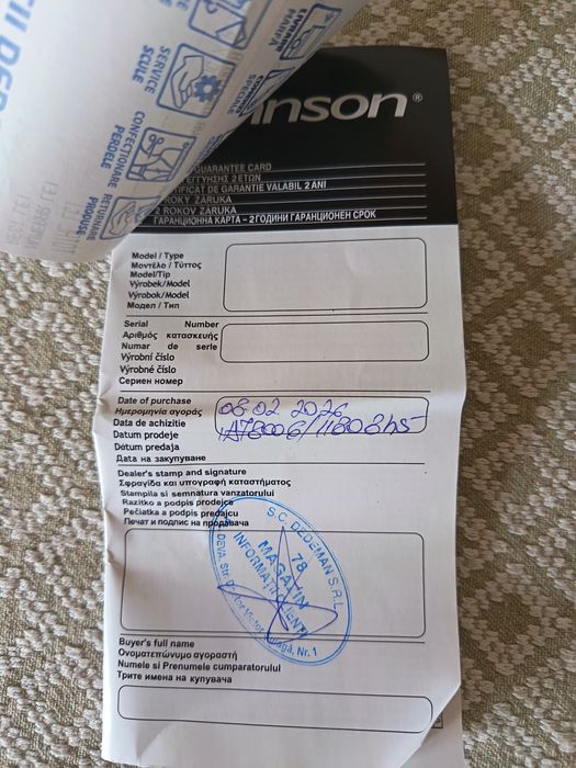 Aspirator vertical Rohnson cu garanție