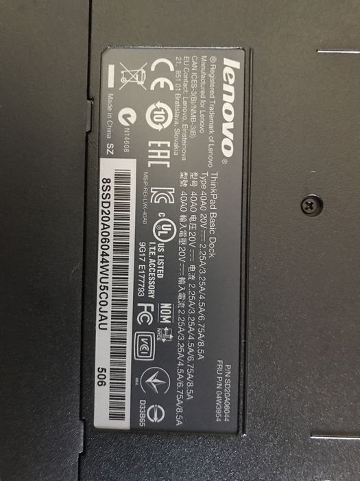 Докинг станция Lenovo Basic Dock БЕЗ захранващ кабел