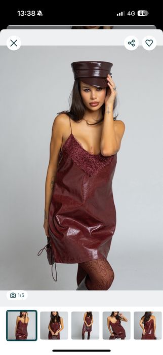 Кожена рокля Nikole Colllection