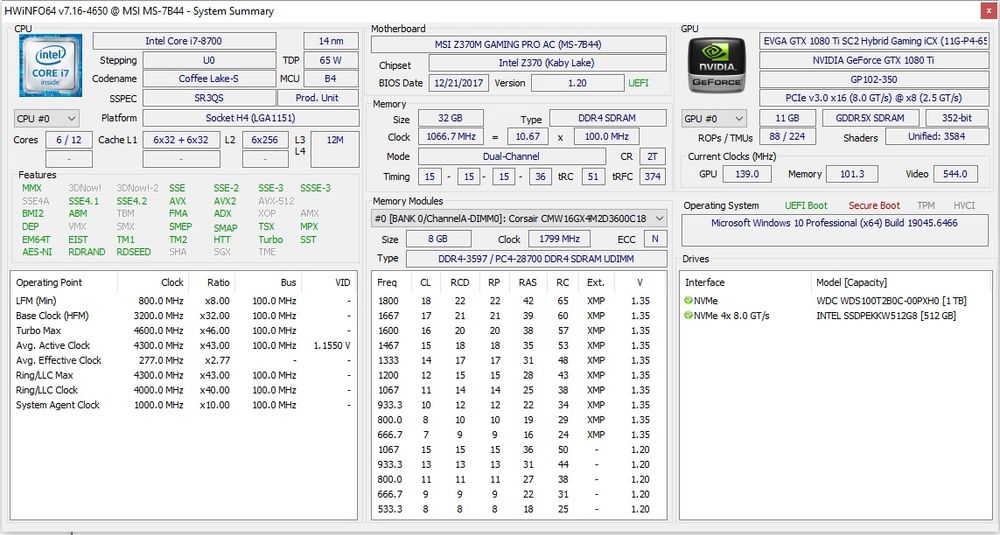 PC gaming i7 8700 EVGA GTX 1080ti Hybrid