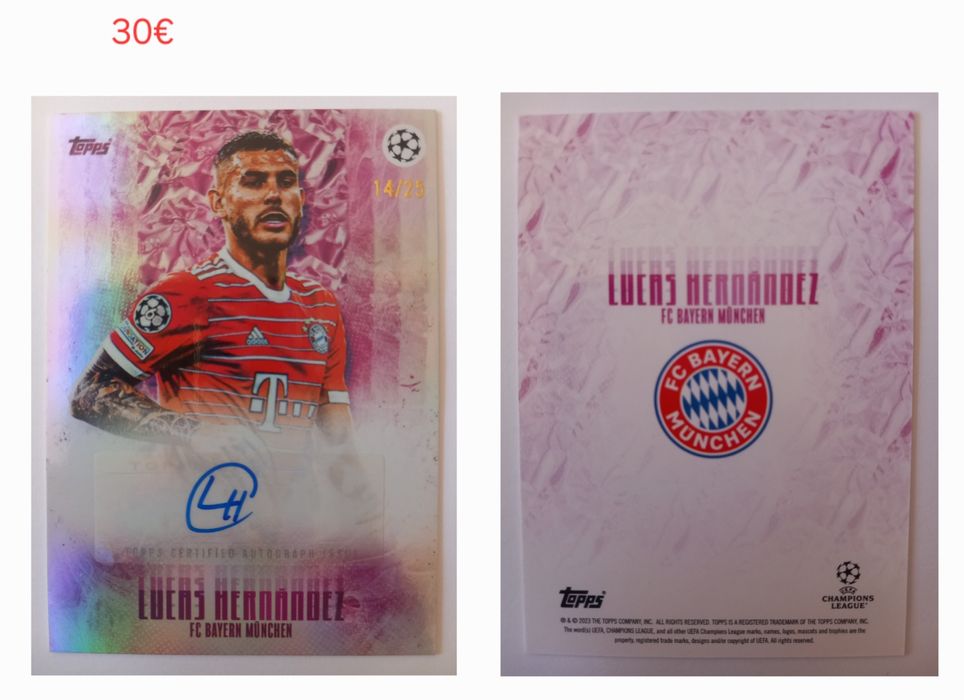 Колекционерски футболни карти - автограф