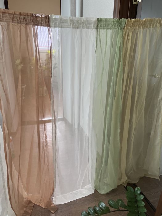 Тюль разноцветная полосами