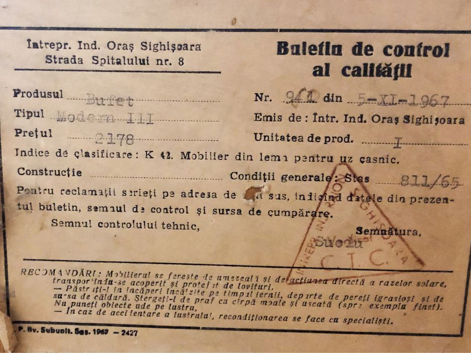 Set mobila Modern III 1967