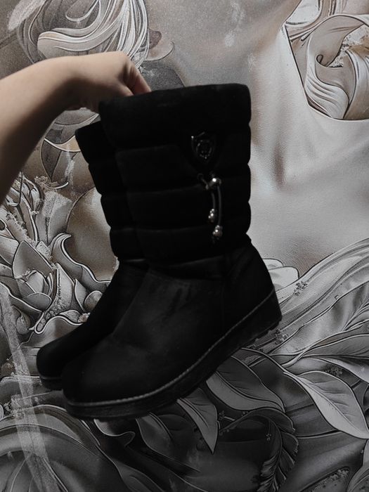 Сапоги зима замша