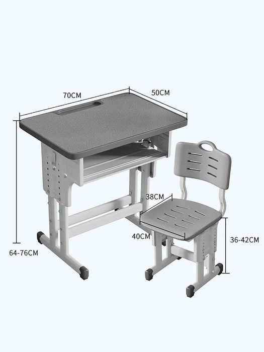 Стол и стульчик с регулировкой высоты парта подарок школьникам dm17