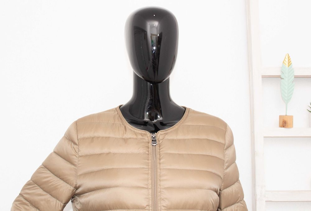 Hox дамско пухено яке кафяво без яка пълнеж 90% пух много топло L