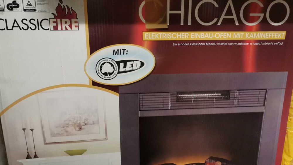 НОВА Електрическа камина с 3D ефект на пламъка - CHICAGO