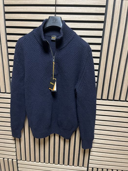 Hugo Boss : Kurano 1/4 Wool Jumper -вълнен пуловер размер М / Оригинал