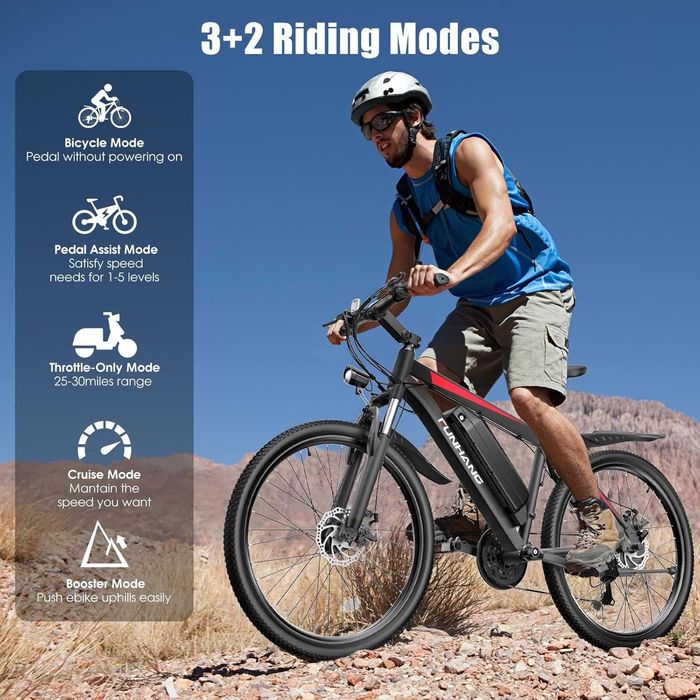 Bicicletă electrică nouă din America, pedalare asistata si accelerație pe ghidon, motor 500 W (1000 W vârf), bat 48 V, autonomie 80 km, suspensie față