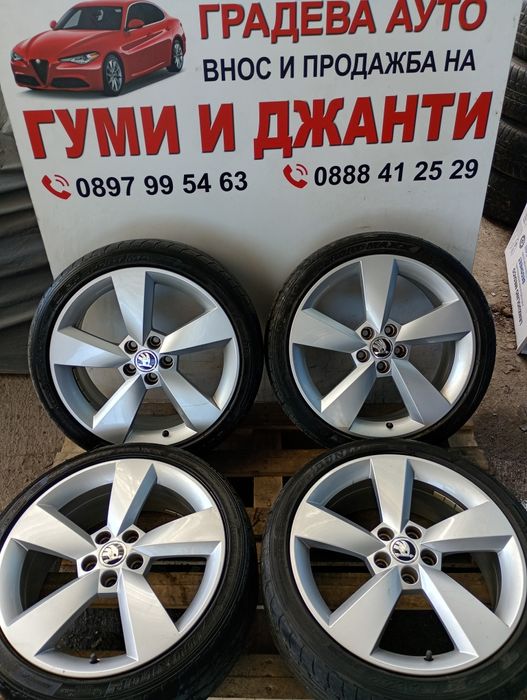 Топ състояние 17-5х100 ЕТ45 7j Skoda Rapid. Fabia