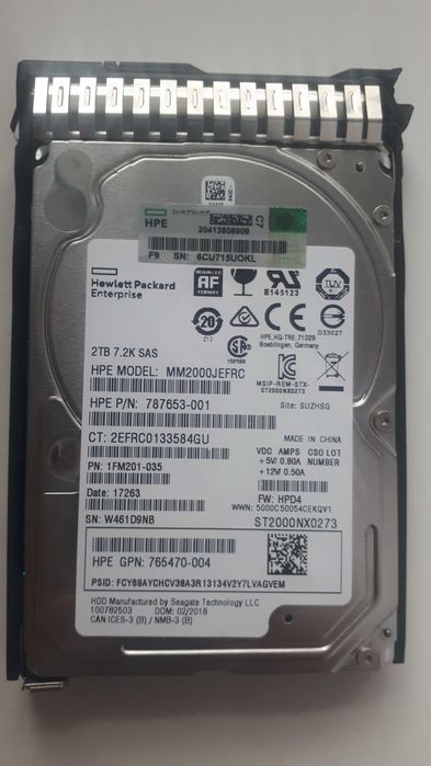 Серверный жесткий диск 2ТB HPE Model#: MM2000JEFRC