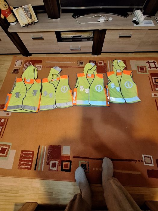 4 Vestă Reflectorizanta Siguranță Ciclism Copii