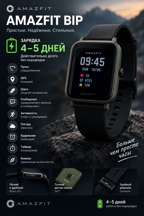 Amazfit Bip A1608 часы