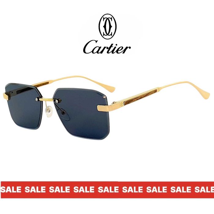 Cartier EBONY Унисекс слънчеви очила 2026 с акцент истинско дърво