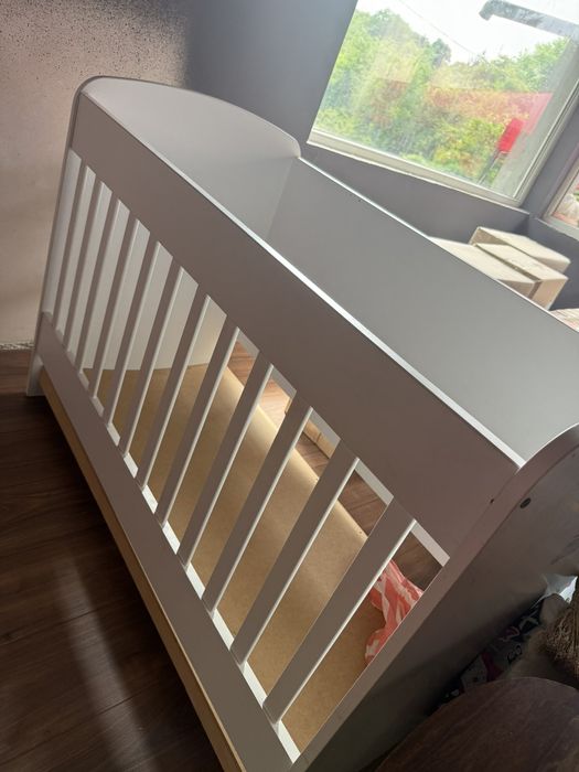 Детска кошара бяла детско легло