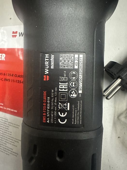 Wurth ъглошлайф 125 800W
