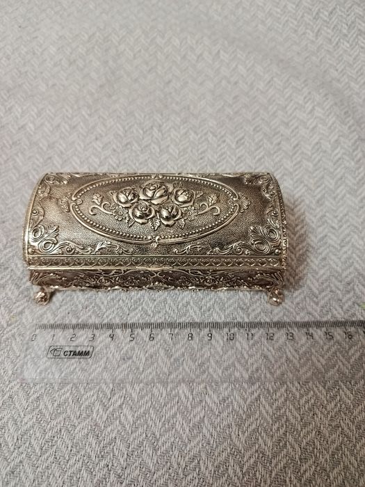 Мельхиоровая шкатулка бу