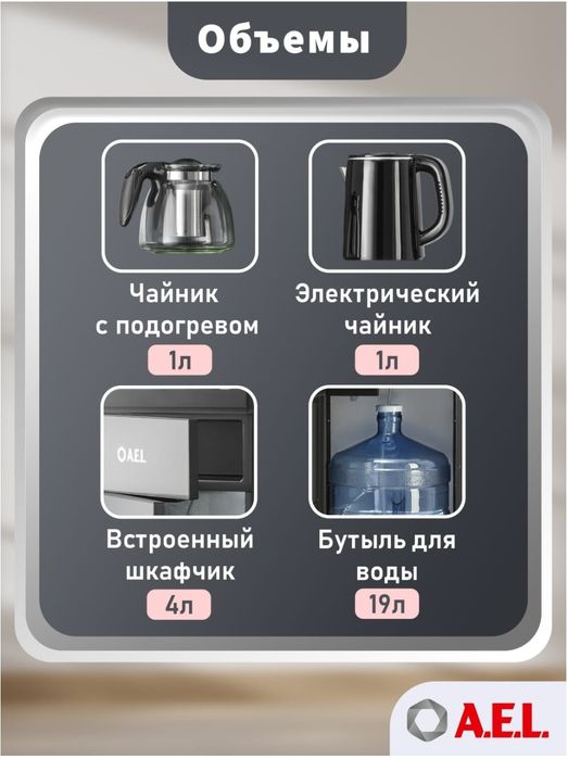 Кулер,  чайный столик Тиабар LK-AEL-81a