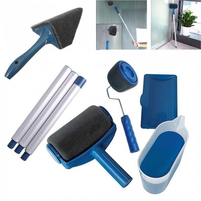 Голям и малък валяк за боядисване с резервоар 6 части