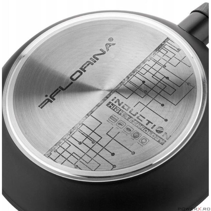 Tigaie din aluminiu, 24cm, manere din bachelit in imitatie de lemn, cu