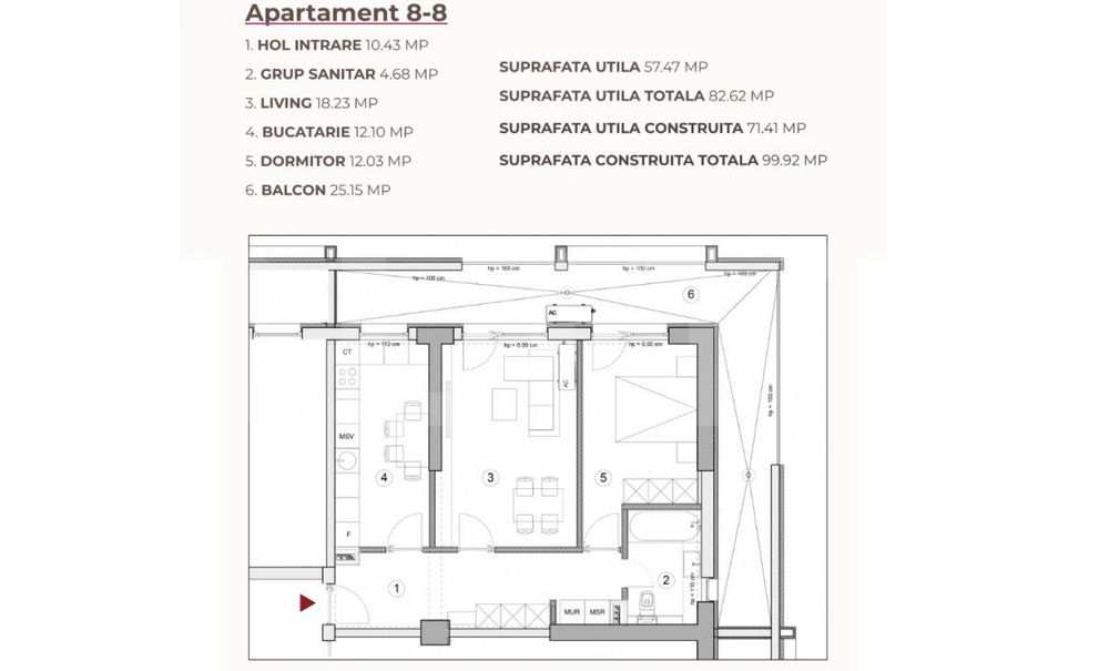 Apartament 2 camere, 82.62 mp, ansamblu 0% Comision Achizitie, Calea S — fotografia 2