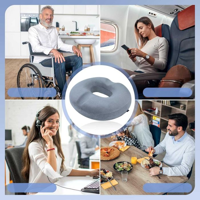 Pernă ortopedică Donut, spumă cu memorie pentru confort sporit