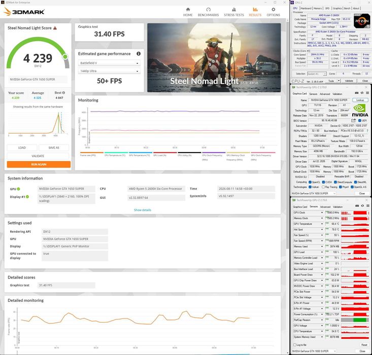 Palit GeForce GTX 1650 Super GamingPro 4GB GDDR6 ca noua